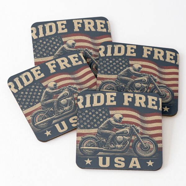 Item preview, Ride Free USA Vintage Motorcycle Flag designed and sold by Avenuse style.
