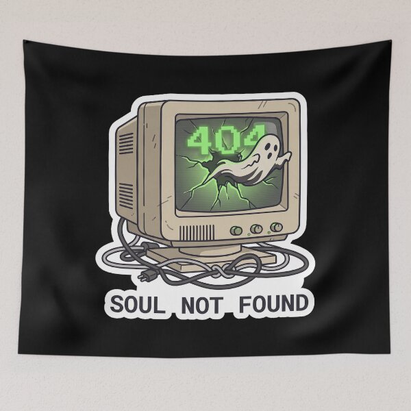 Item preview, Soul Not Found — Retro CRT Ghost Tech Humor designed and sold by TheCalmEdit.