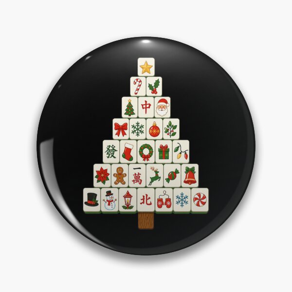 Item preview, Mahjong Christmas Tree Funny Christmas Mahjong Player Tiles designed and sold by RenettaFunky.