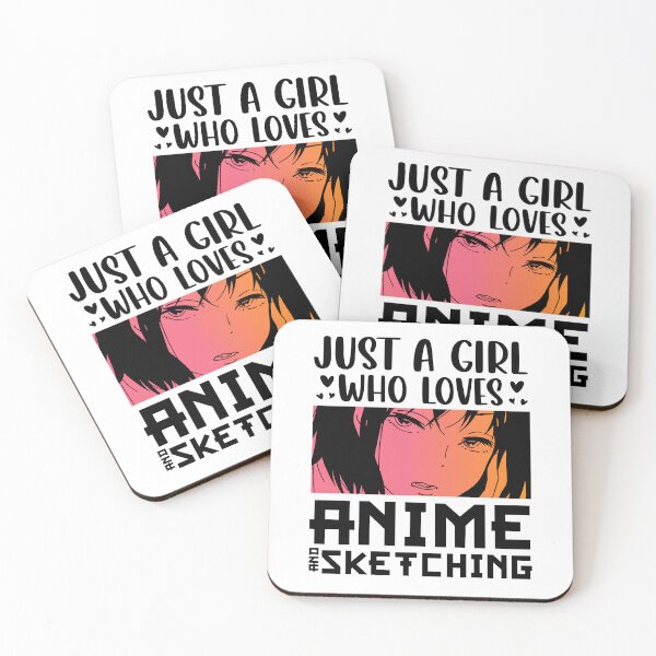 Item preview, Just a Girl Who Loves Anime and Sketching | Anime Artist Quote designed and sold by Nobody Shadow Art.