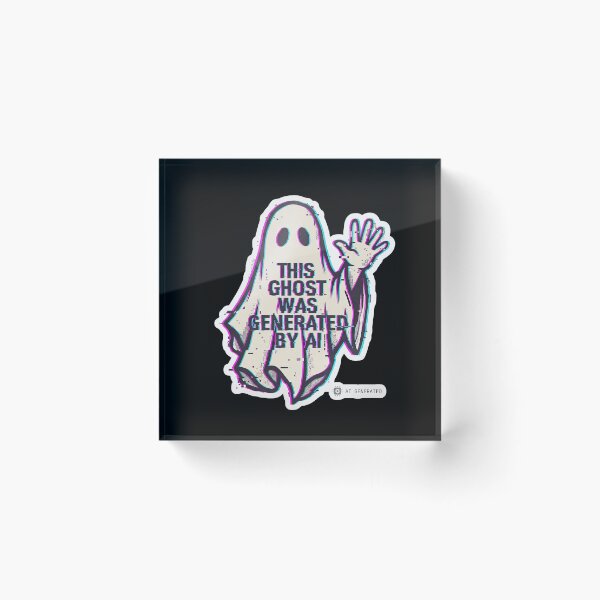 Item preview, This Ghost Was Generated by AI — Glitch Ghost Art designed and sold by TheCalmEdit.