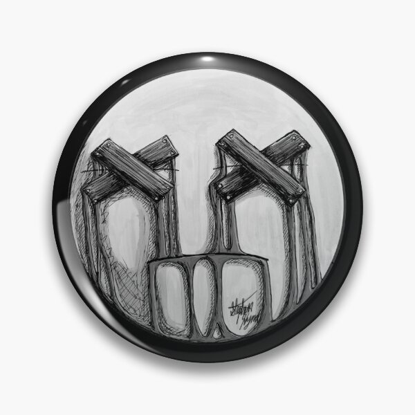 Item preview, Boarded Eyes Scar-E-Moji (Desaturated Edition) Black and White Horror Emoji designed and sold by Grimmlar.