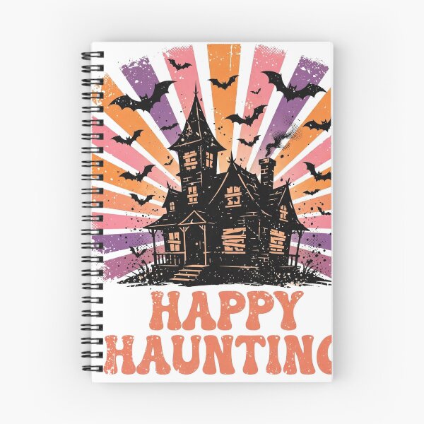 Item preview, Happy Haunting Shirt — Retro Sunset Halloween Tee designed and sold by unthinkabletees.