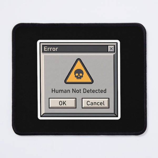 Item preview, Error Human Not Detected — Retro 90s Dialog Box designed and sold by TheCalmEdit.