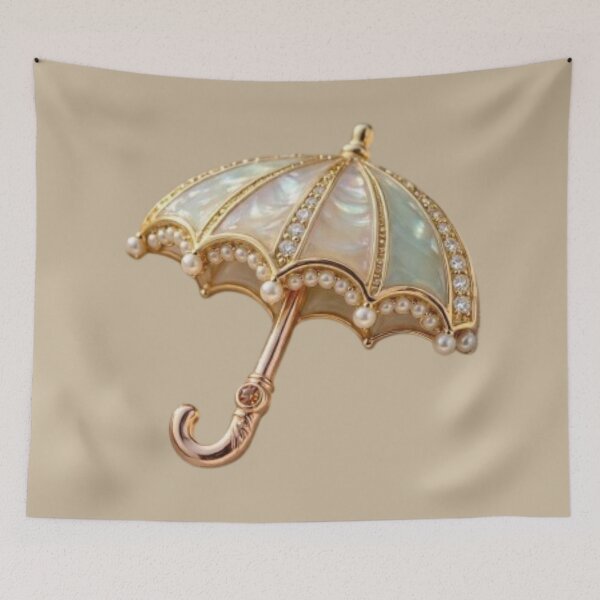 Item preview, Precious Umbrella – Pearl & Golden Jewel designed and sold by Catfcreations.