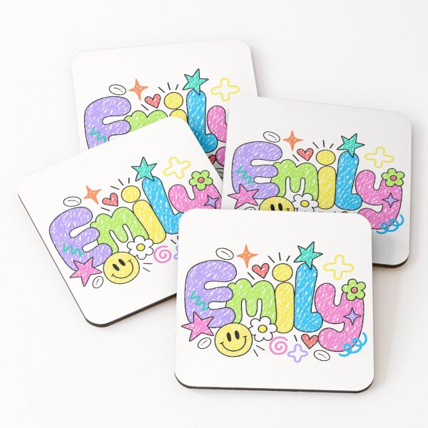 Item preview, Emily Colorful Doodle Name Art – Cute Retro Crayon Style designed and sold by looplandger.