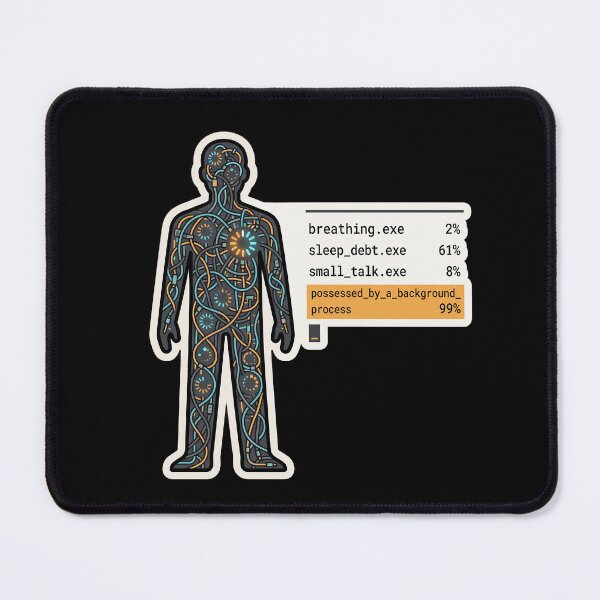 Item preview, Possessed by a Background Process — Tech Humor designed and sold by TheCalmEdit.