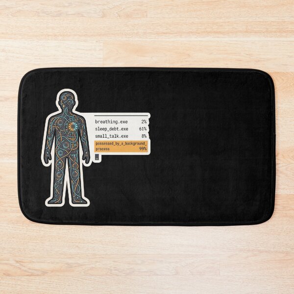 Item preview, Possessed by a Background Process — Tech Humor designed and sold by TheCalmEdit.