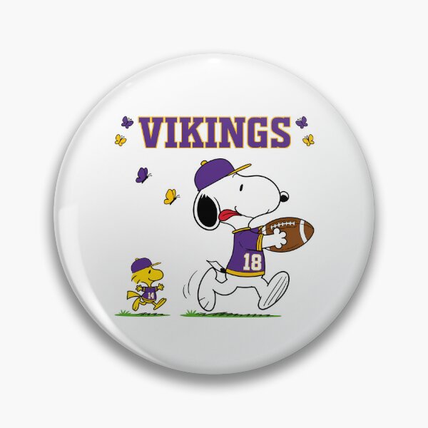Item preview, Snoopy & Woodstock Minnesota Vikings Football Retro F540 designed and sold by GLUVY-THEME.