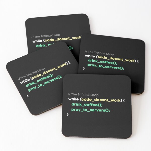 Item preview, While Code Doesnt Work Drink Coffee Funny Programmer T-Shirt designed and sold by Jibon Pothiker Diary.