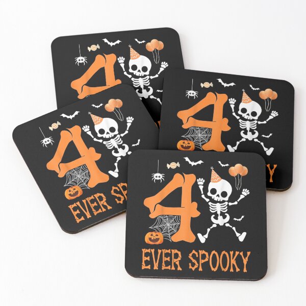 Item preview, Four Ever Spooky Halloween Skeleton Birthday 4 Years Old designed and sold by DuneHaicna.