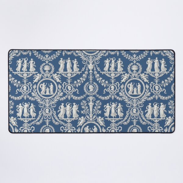 Item preview, Greek Blue and White Wedge Ceramic Jasperware Greek English British designed and sold by TheTimeTaxi.