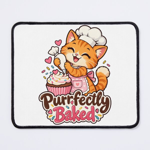 Item preview, Purrfectly Baked – Cute Cat Baker Cartoon designed and sold by Isliath.