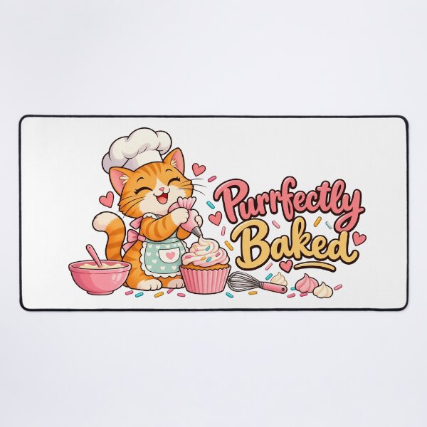 Item preview, Purrfectly Baked – Cute Cat Baker Cartoon designed and sold by Isliath.