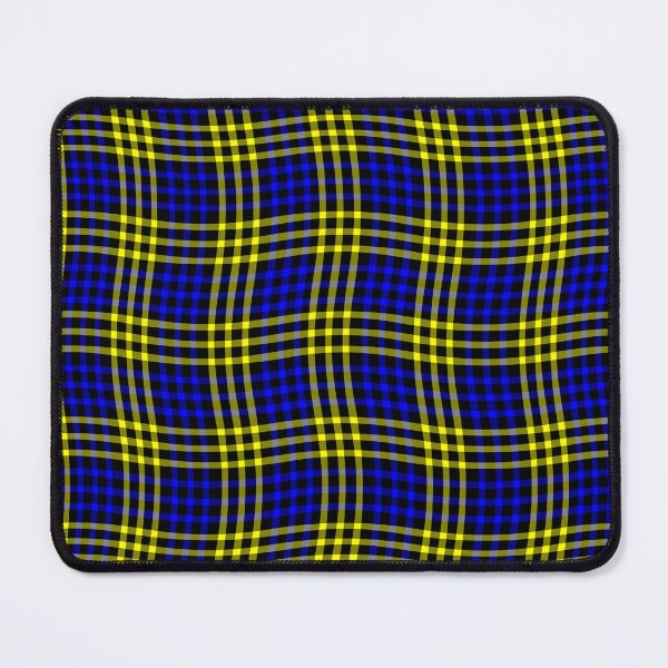 Item preview, Plaid Wavy Pattern Yellow Blue designed and sold by ArtbyDebbieC.