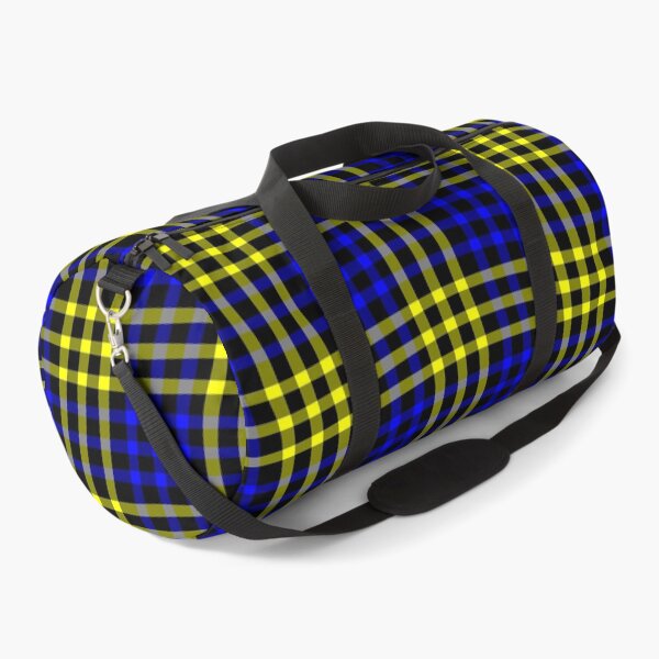 Item preview, Plaid Wavy Pattern Yellow Blue designed and sold by ArtbyDebbieC.