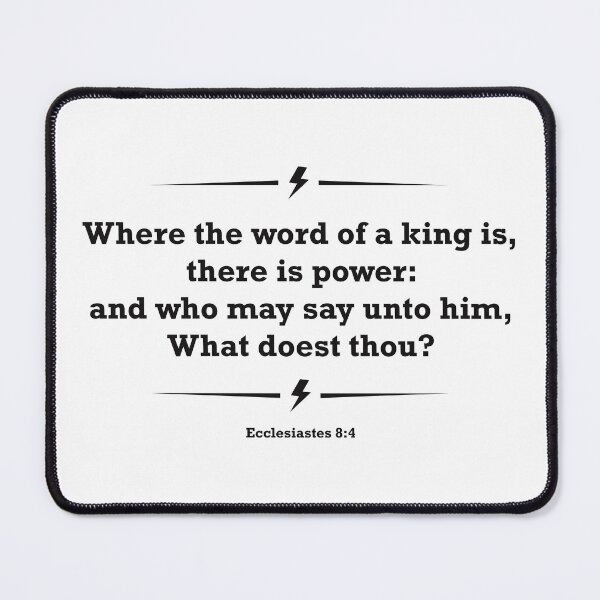 Item preview, Ecclesiastes 8:4 (KJV) - Bible Quote designed and sold by Vector-Artist.