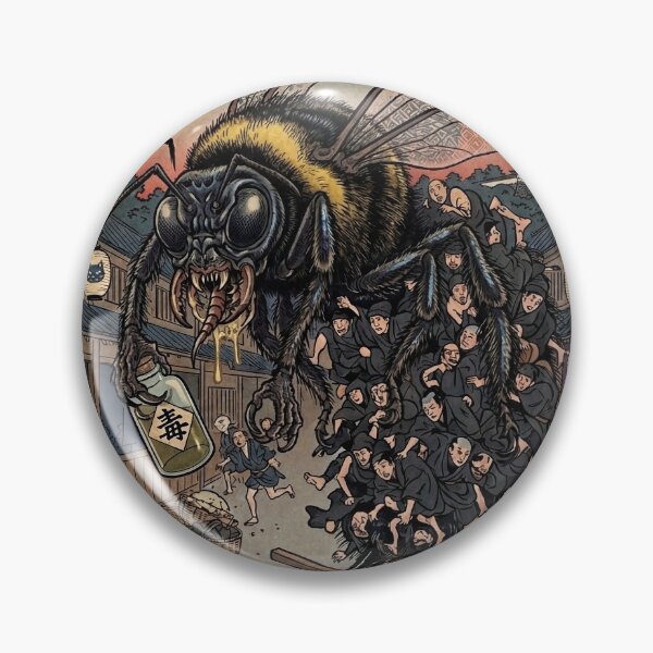 Item preview, Giant Bumblebee Monster Ukiyo-e - Japanese Woodblock Art designed and sold by manbou-japan.