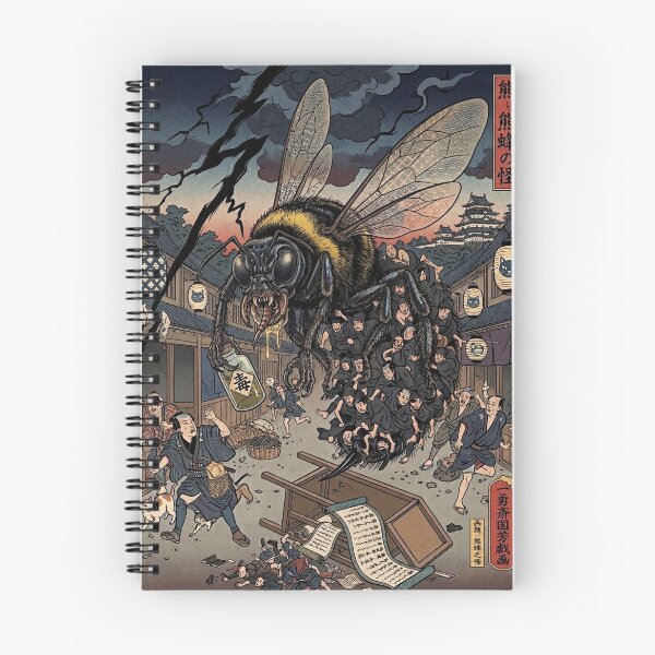 Item preview, Giant Bumblebee Monster Ukiyo-e - Japanese Woodblock Art designed and sold by manbou-japan.