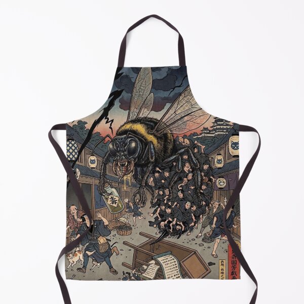 Item preview, Giant Bumblebee Monster Ukiyo-e - Japanese Woodblock Art designed and sold by manbou-japan.