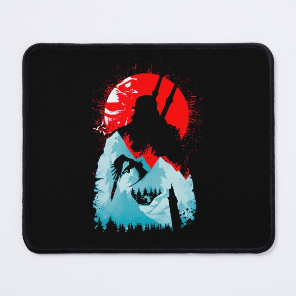 Item preview, The Witcher Silhouette Mountain Landscape Red Moon Art designed and sold by fikadora.