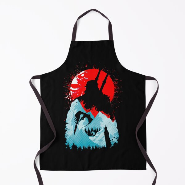 Item preview, The Witcher Silhouette Mountain Landscape Red Moon Art designed and sold by fikadora.