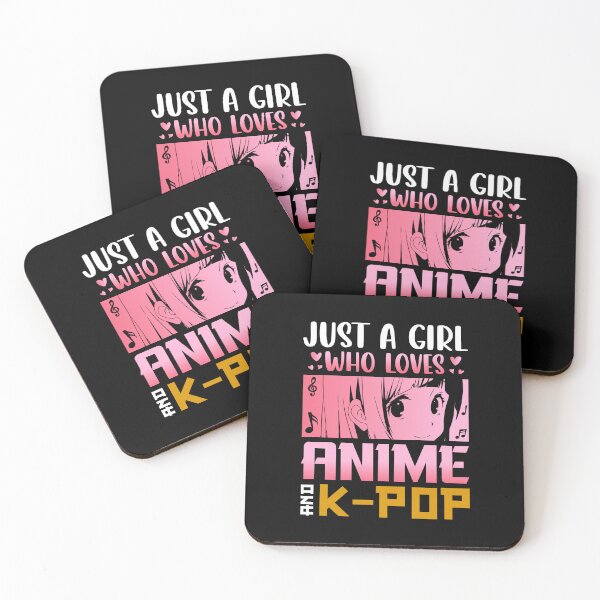 Item preview, Just a Girl Who Loves Anime and K-Pop | Anime & Music Fan Design designed and sold by Nobody Shadow Art.