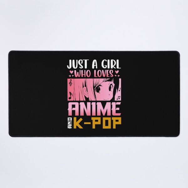 Item preview, Just a Girl Who Loves Anime and K-Pop | Anime & Music Fan Design designed and sold by Nobody Shadow Art.