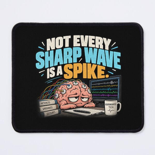 Item preview, Not Every Sharp Wave Is a Spike – Neurodiagnostic Tech designed and sold by amndro.