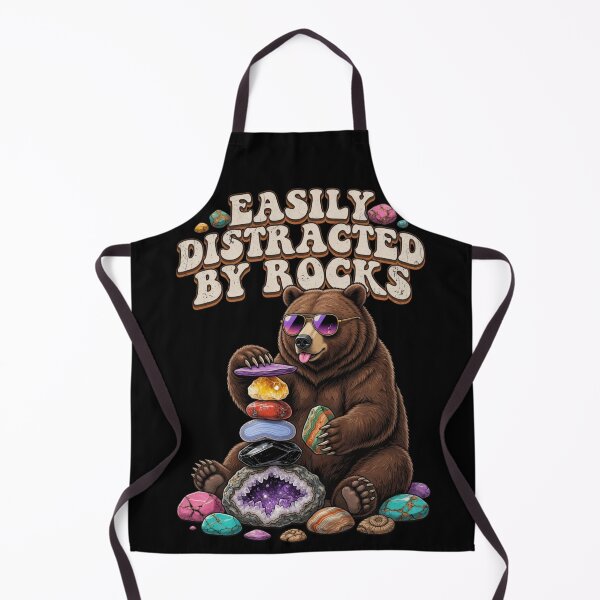 Item preview, Easily Distracted By Rocks Funny Bear Rock Geology Vintage designed and sold by CF_VintageDesign.