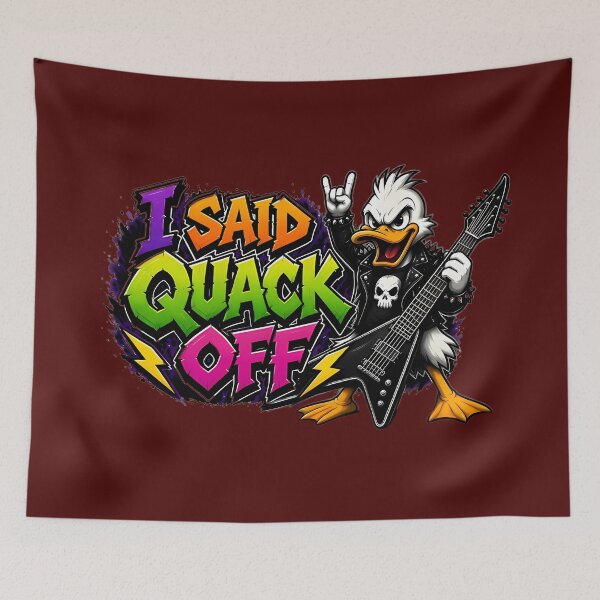 Item preview, I Said Quack Off Rocker Duck designed and sold by ZeroContextArt.