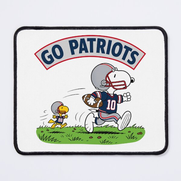 Item preview, Snoopy & Woodstock New England Patriots Football Retro F546 designed and sold by GLUVY-THEME.