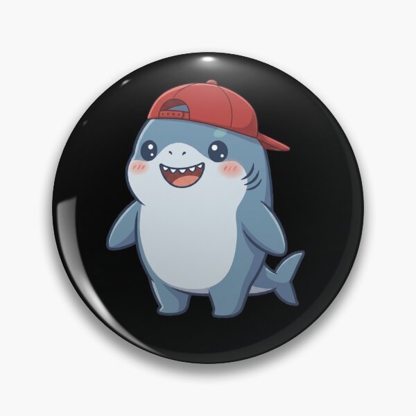 Item preview, Cute Shark Wearing a Red Baseball Cap designed and sold by Nature's Chibis.