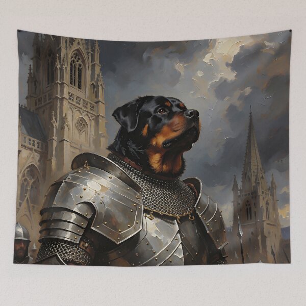 Item preview, Rottweiler Knight in Armor | Medieval Dog Warrior Gothic Fantasy Art designed and sold by cr6zym1nd.