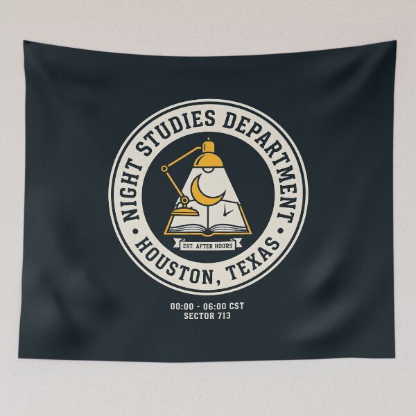 Item preview, Night Owl Student Night Studies Emblem Houston Texas designed and sold by SplashTastic.
