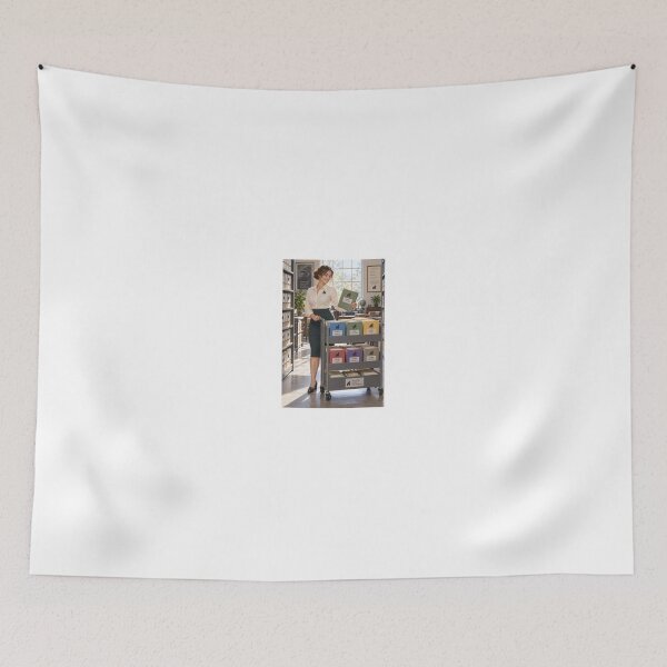 Item preview, Woman with Green Folder and Gorilla File designed and sold by CathryneDelamort.