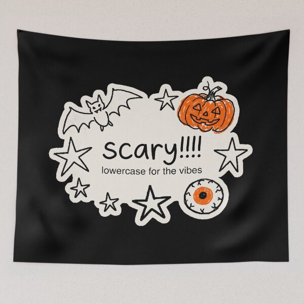 Item preview, Scary!!!! Lowercase for the Vibes — Doodle Meme designed and sold by TheCalmEdit.