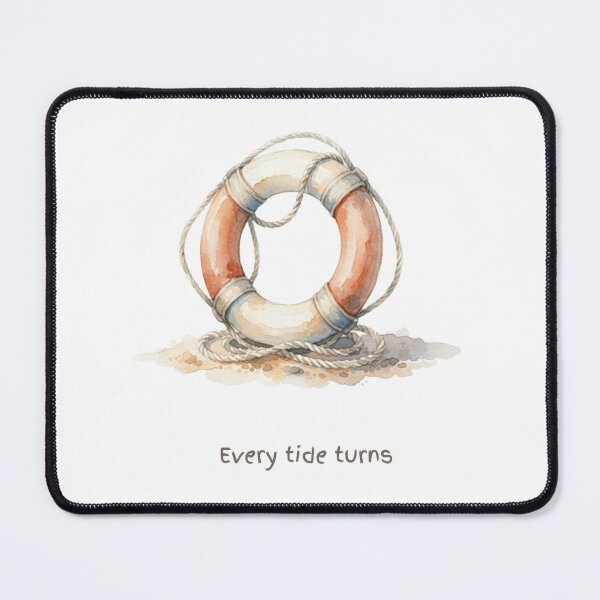 Item preview, Every Tide Turns Watercolour Lifebuoy designed and sold by made by Golightly x.