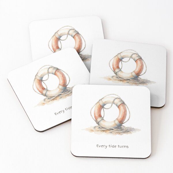 Item preview, Every Tide Turns Watercolour Lifebuoy designed and sold by made by Golightly x.