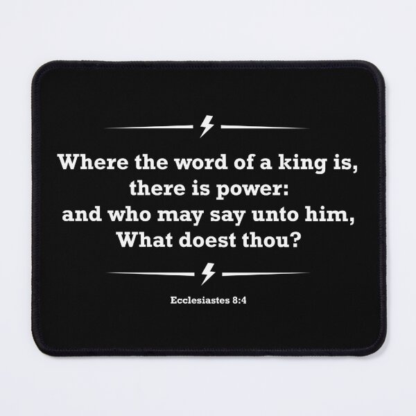 Item preview, Ecclesiastes 8:4 (KJV) - Bible Quote 2 designed and sold by Vector-Artist.