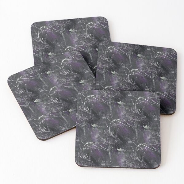 Item preview, Grunge Textured Abstract in Black and Purple designed and sold by Artistestella.