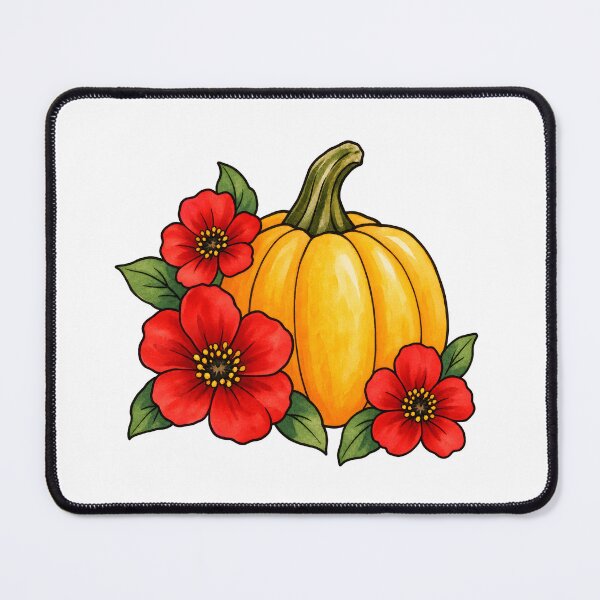 Item preview, Pumpkin with Flowers designed and sold by GraphicsClub.