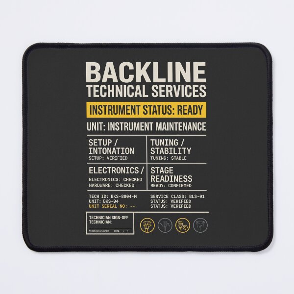 Item preview, Backline Technical Services Audio Tech Instrument Maintenance designed and sold by SplashTastic.