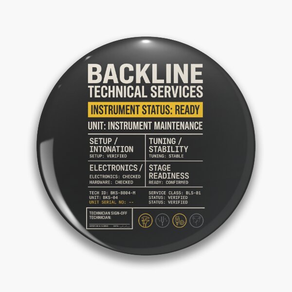 Item preview, Backline Technical Services Audio Tech Instrument Maintenance designed and sold by SplashTastic.