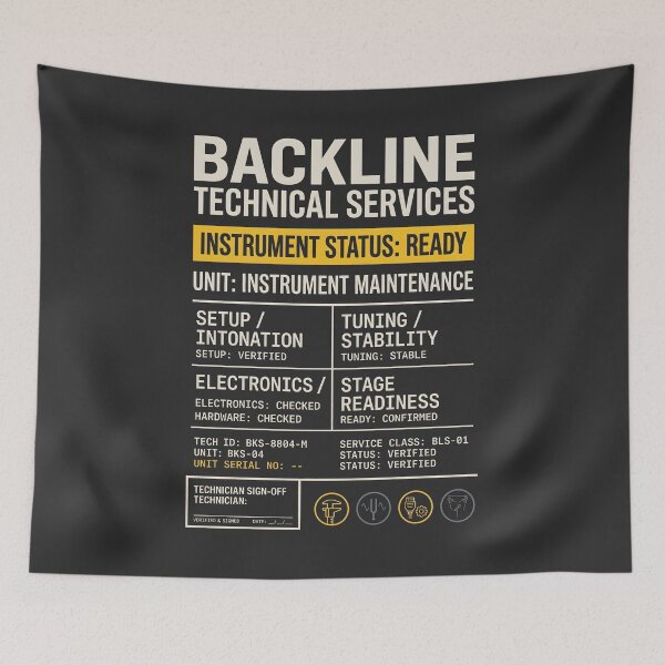 Item preview, Backline Technical Services Audio Tech Instrument Maintenance designed and sold by SplashTastic.