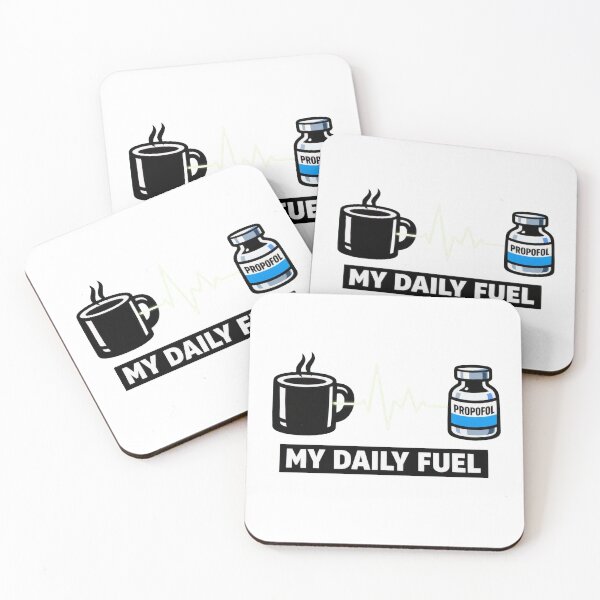 Item preview, My Daily Fuel – Funny Anesthesia Tech Coffee & Propofol Sticker designed and sold by Timeless Junction.
