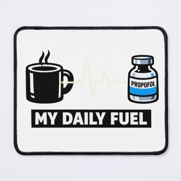 Item preview, My Daily Fuel – Funny Anesthesia Tech Coffee & Propofol Sticker designed and sold by Timeless Junction.