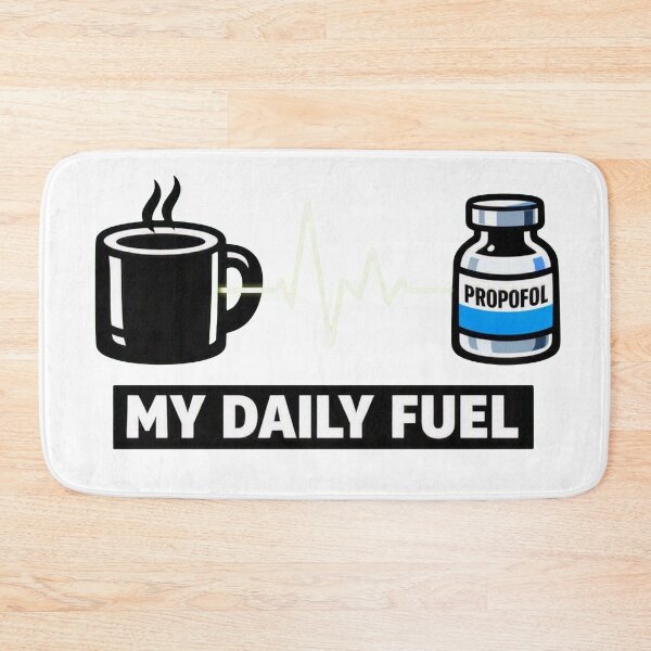 Item preview, My Daily Fuel – Funny Anesthesia Tech Coffee & Propofol Sticker designed and sold by Timeless Junction.