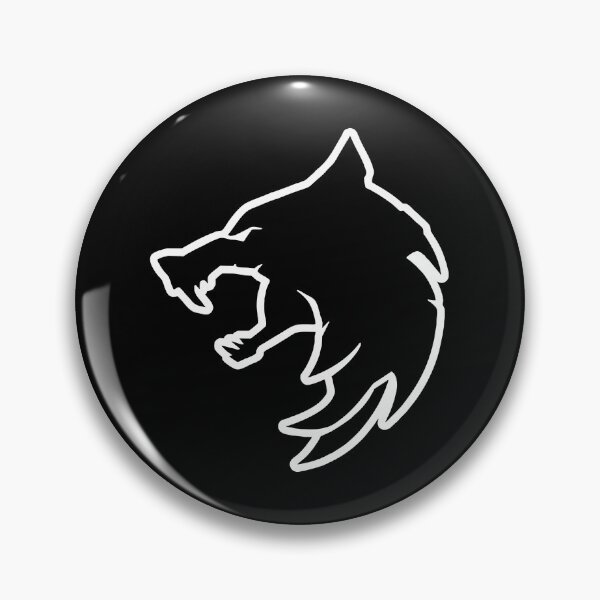 Item preview, The Witcher Wolf Medallion Outline Monster Hunter Art designed and sold by fikadora.