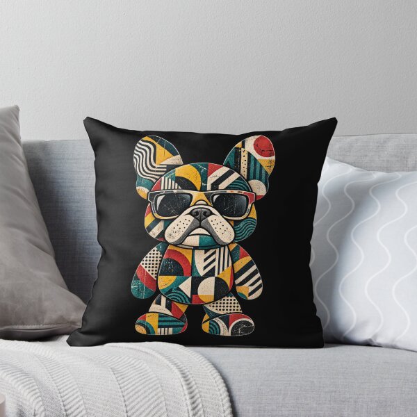 Item preview, Retro Geometric French Bulldog – Abstract Streetwear Dog designed and sold by Kevin Shearer.